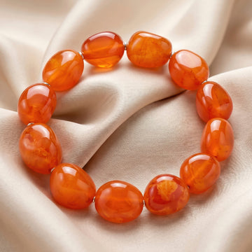 PRAO Bracelet Anti-Tarnish Marbled Amber Resin Bangle