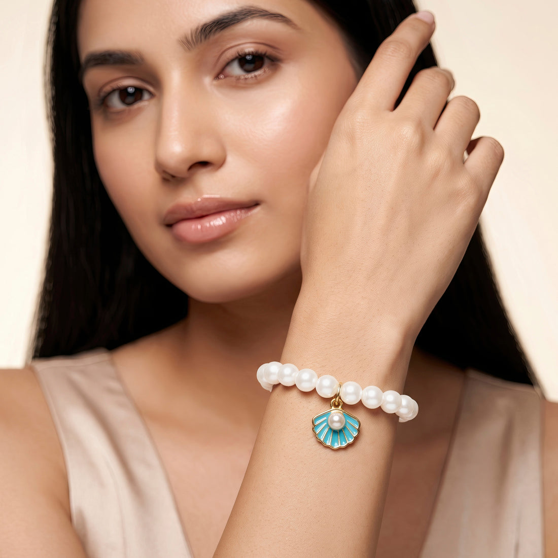 PRAO Bracelet Anti-Tarnish Seashell Pearl (Adjustable Size)