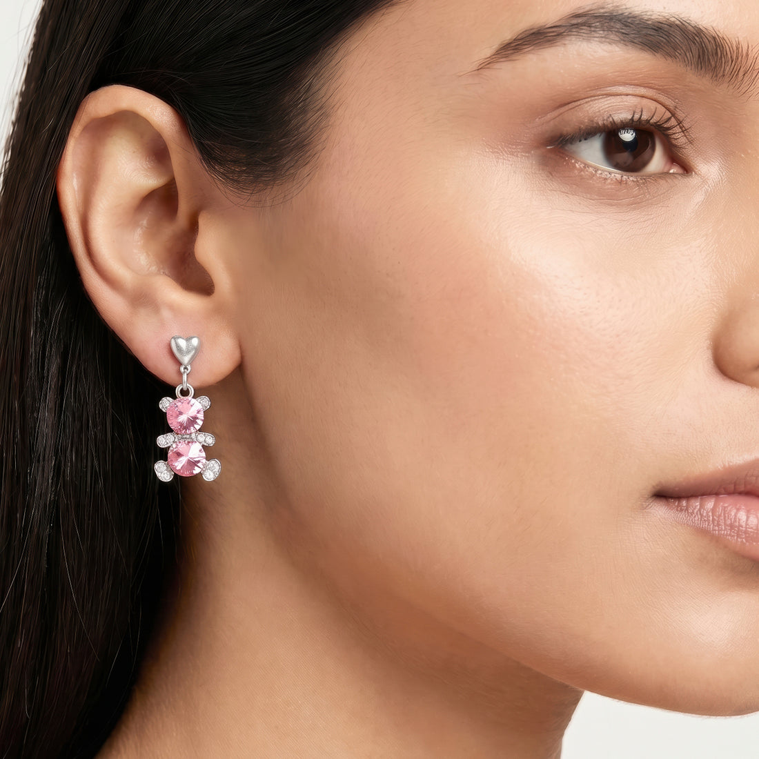 PRAO Earrings Anti-Tarnish Vintage Teddy Bear Drop