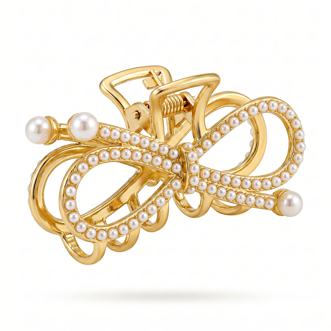 PRAO Hair Claw Clip Anti-Tarnish Pearl Butterfly