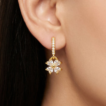 PRAO Earrings Anti-Tarnish Clover Charm