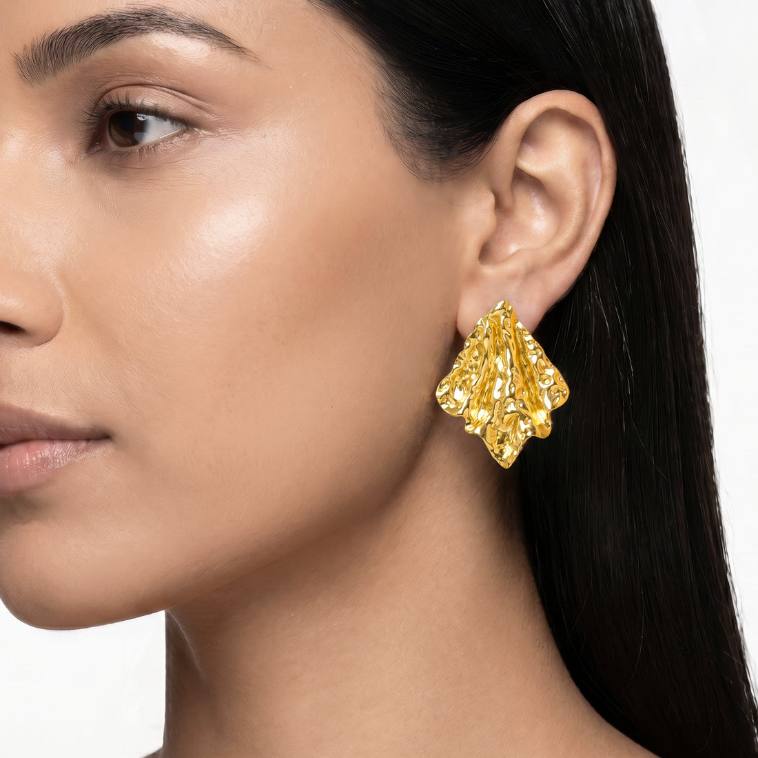 PRAO Earrings Anti-Tarnish Fan-Shaped