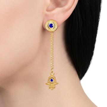 PRAO Earrings Anti-Tarnish Evil Eye Hamsa Drops