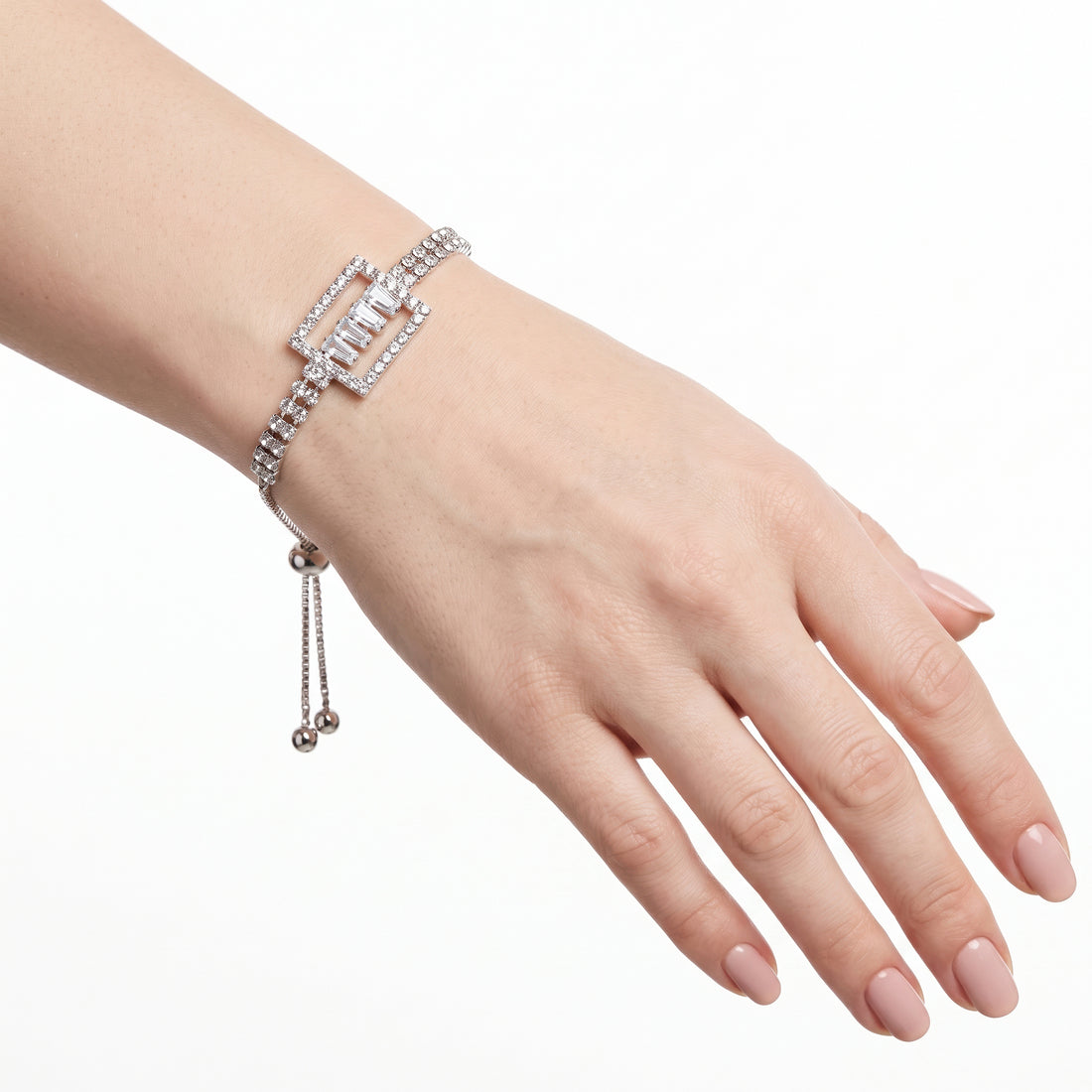 PRAO Bracelet Anti-Tarnish Crystal Bolo Cuff (Adjustable Size)