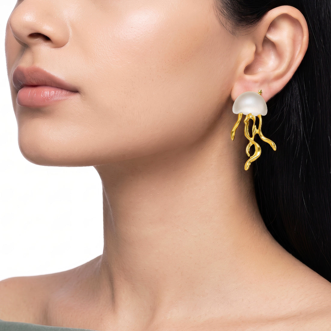 PRAO Earrings Anti-Tarnish Jellyfish Drops