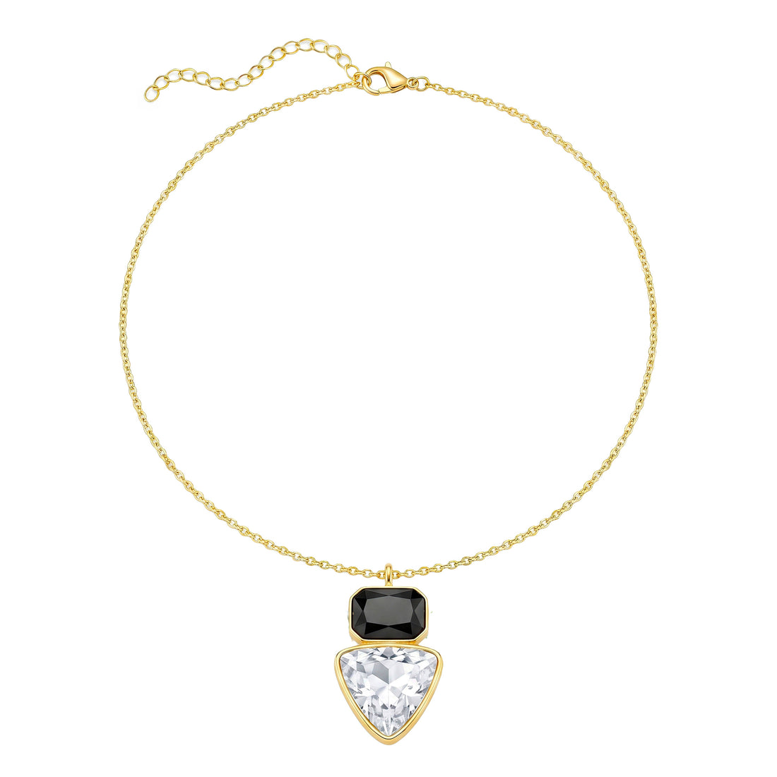 PRAO Necklace Anti-Tarnish Gold Plated Crystal Set