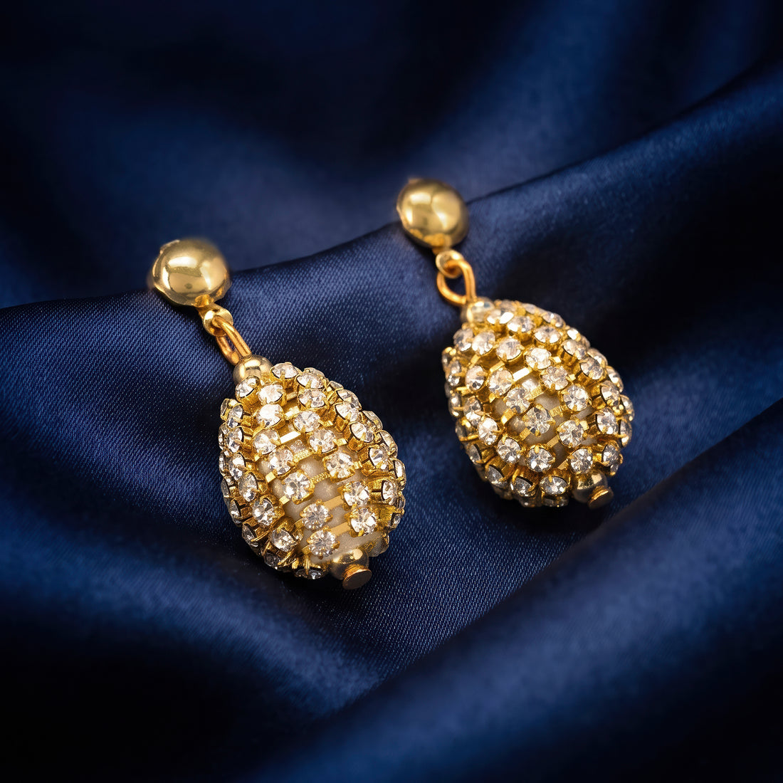 PRAO Earrings Anti-Tarnish Rhinestone Drop Danglers