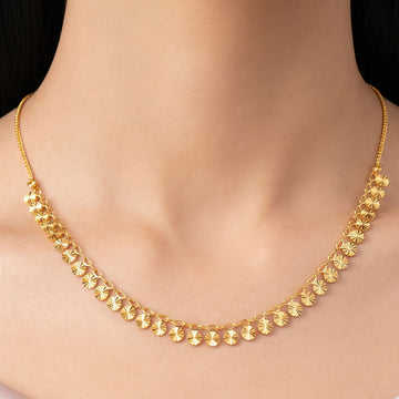 PRAO Necklace Anti-Tarnish Gold Plated Charms Chain
