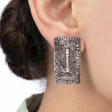 PRAO Earrings Anti-Tarnish Handcrafted Filigree Metal Plates