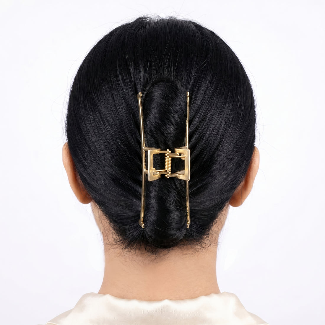 PRAO Hair Claw Clip Anti-Tarnish Matte Minimal Curved Metal