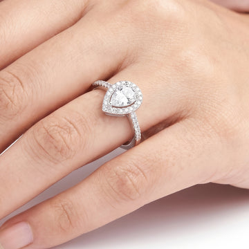 PRAO Ring Anti-Tarnish Teardrop American Diamonds (Adjustable Size)