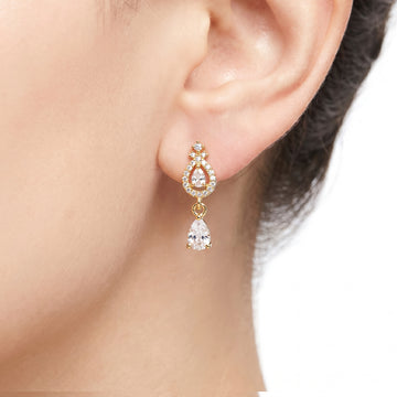 PRAO Earrings Anti-Tarnish Openwork Drop