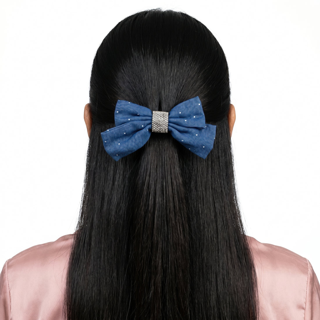 PRAO Hair Clip Anti-Tarnish Denim Rhinestone