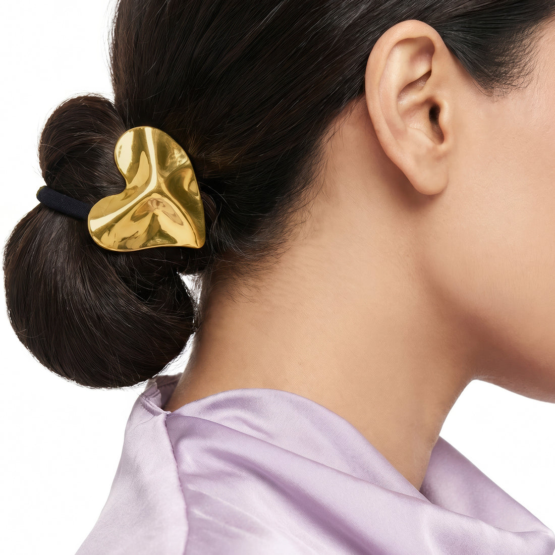 PRAO Hair Tie Anti-Tarnish Heart Pony Cuff
