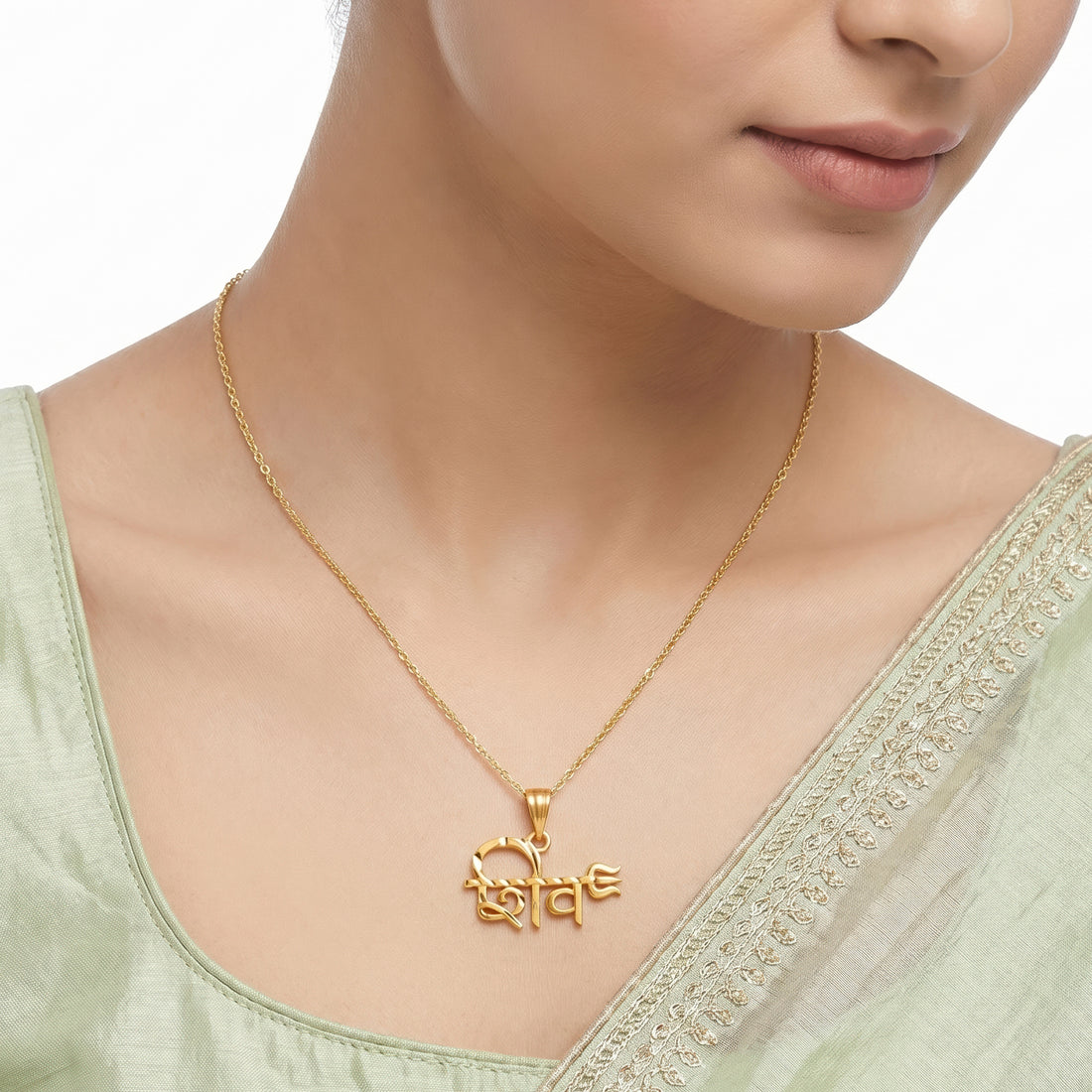 PRAO Necklace Anti-Tarnish SHIV Trishul Pendant
