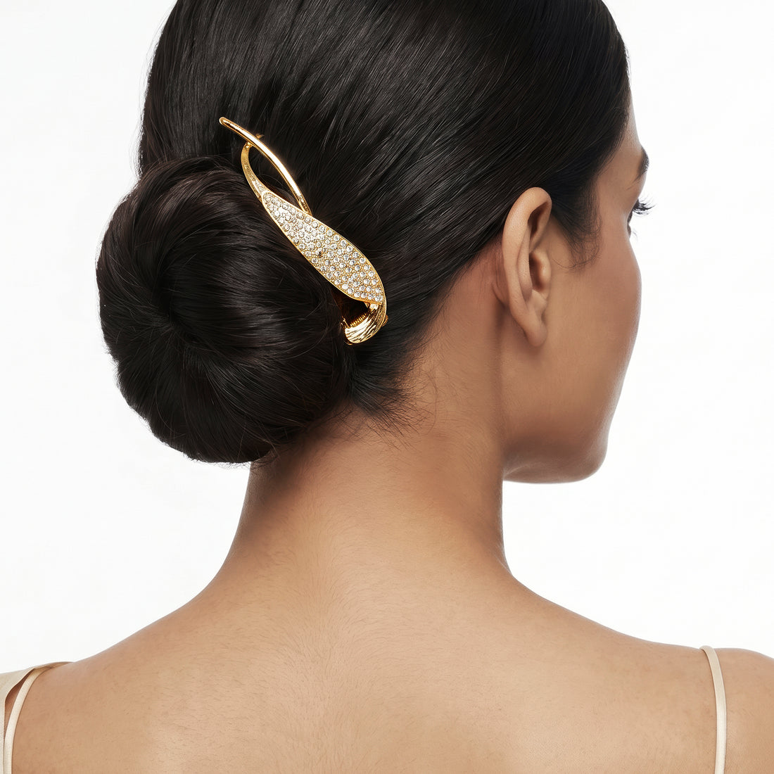PRAO Hair Claw Clip Anti-Tarnish Rhinestone