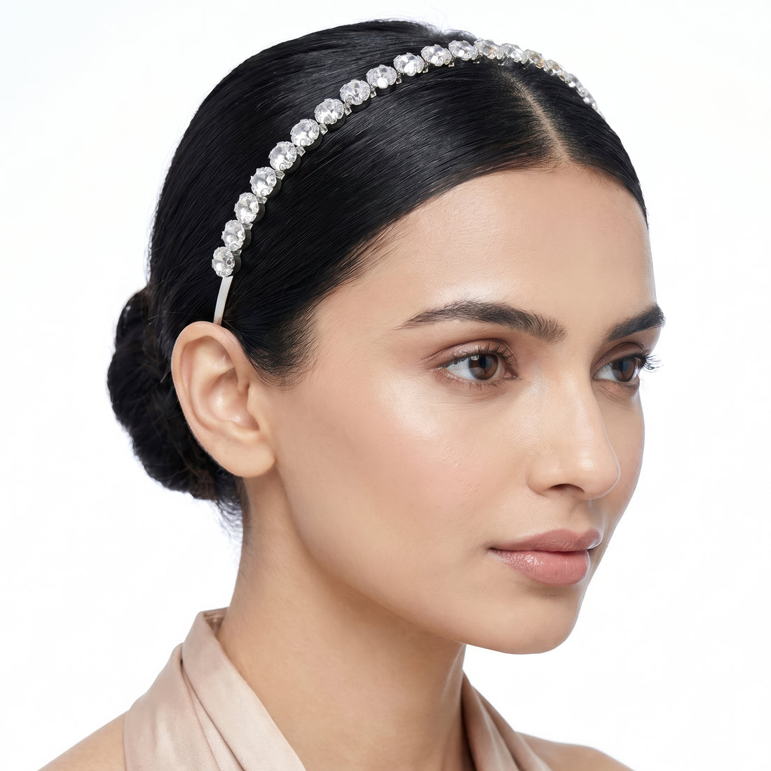 PRAO Hairband Anti-Tarnish Crystal Bezel Metal