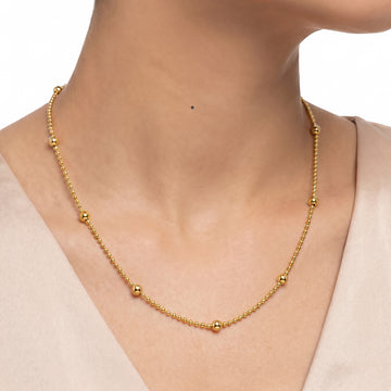 PRAO Necklace Anti-Tarnish Ball Bead Chain