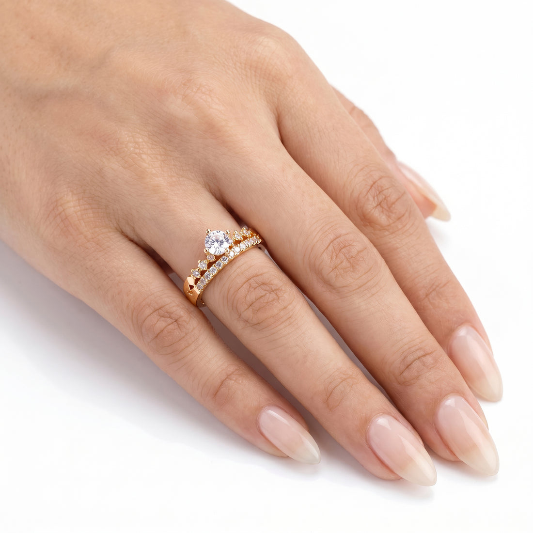 PRAO Ring Anti-Tarnish Crown Pavé Crystal (Adjustable Size)