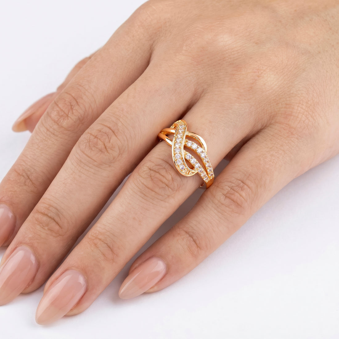 PRAO Ring Anti-Tarnish Infinity Pavé Crystal (Adjustable Size)
