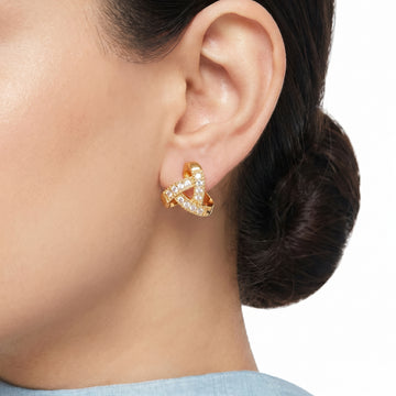 PRAO Earrings Anti-Tarnish Triangle Pave Studs