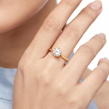 PRAO Ring Anti-Tarnish Solitaire Crystal (Adjustable Size)