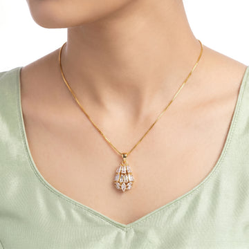 PRAO Necklace Anti-Tarnish Art Deco Crystal