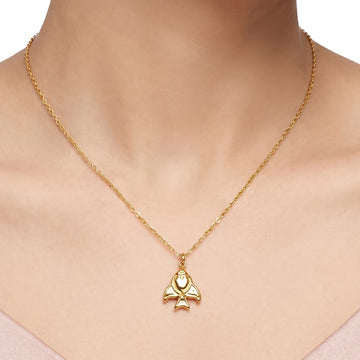 PRAO Necklace Anti-Tarnish Fish Pendant Chain