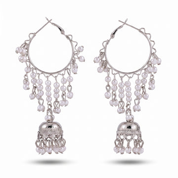 PRAO Earrings Anti-Tarnish Pearl Cluster Jhumka