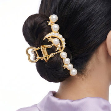 PRAO Hair Claw Clip Anti-Tarnish Celestial Pearl