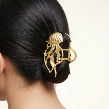 PRAO Hair Claw Clip Anti-Tarnish Ocean-Inspired Jellyfish