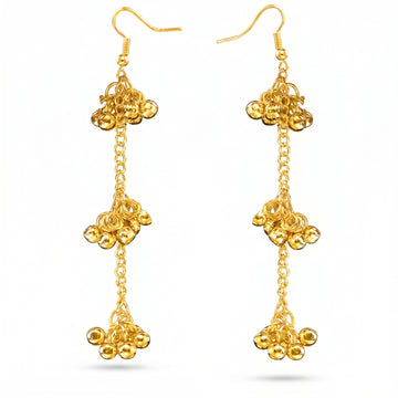 PRAO Earrings Anti-Tarnish Golden Danglers