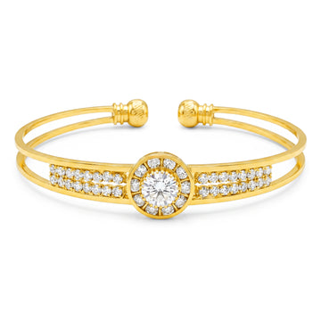 PRAO Bracelet Anti-Tarnish Crystals Bangle  (Adjustable Size)