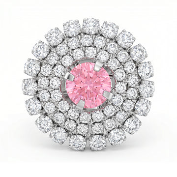 PRAO Ring Anti-Tarnish Cocktail Crystal (Adjustable Size)