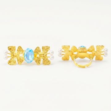 PRAO Ring Anti-Tarnish Golden Butterfly (Adjustable Size)