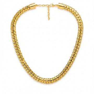 PRAO Necklace Anti-Tarnish Golden Snake Chain