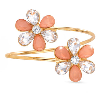 PRAO Bracelet Anti-Tarnish Openable Flower Bangle (Adjustable Size)