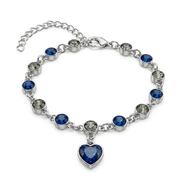 PRAO Bracelet Anti-Tarnish Linkable Heart Charm (Adjustable Size)