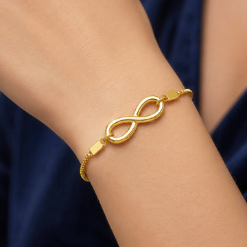 PRAO Bracelet Anti-Tarnish Gold Plated Infinity (Adjustable Size)